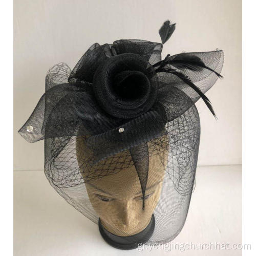 NEW-Γυναικεία Καπέλα Εκκλησίας Fascinators με αλογότριχα --YJ81